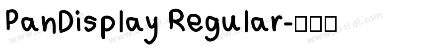 PanDisplay Regular字体转换